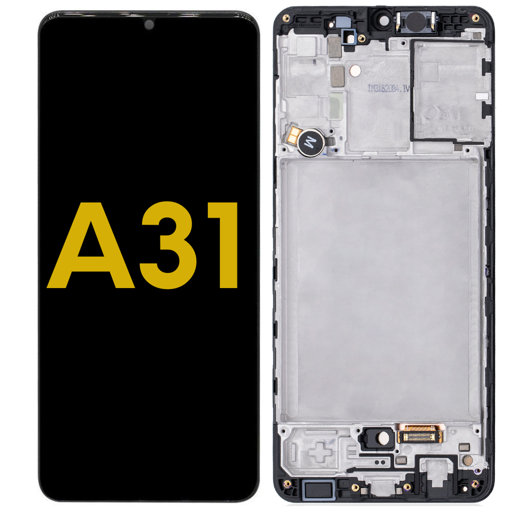 OLED LCD ASSEMBLY WITH FRAME COMPATIBLE FOR SAMSUNG A31 A315 2020 PREMIUM ALL COLORS