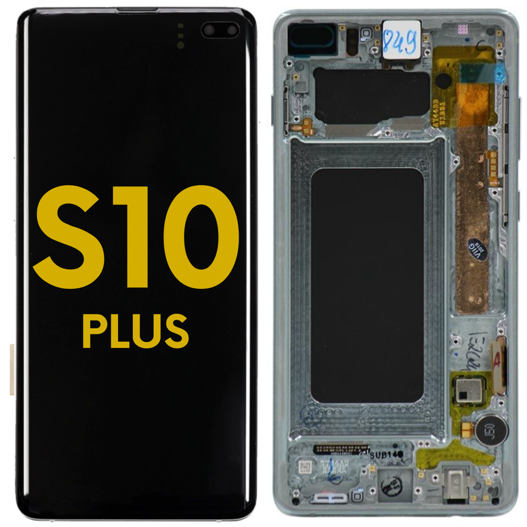 OLED LCD ASSEMBLY WITH FRAME COMPATIBLE FOR SAMSUNG S10 PLUS G972 PREMIUM GREEN COLOR