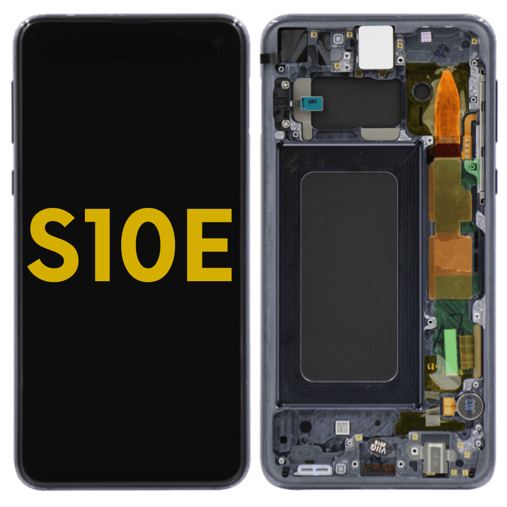 OLED LCD ASSEMBLY WITH FRAME COMPATIBLE FOR SAMSUNG S10E G970 PREMIUM BLACK COLOR