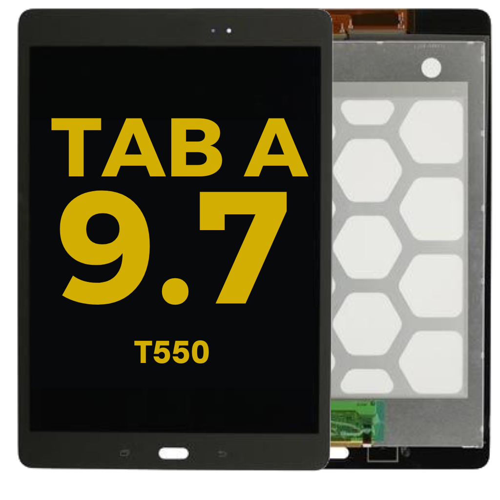 LCD ASSEMBLY WITH FRAME (COMPLETE) COMPATIBLE FOR SAMSUNG TAB A 9.7" T550 T551 T555 PREMIUM BLACK COLOR