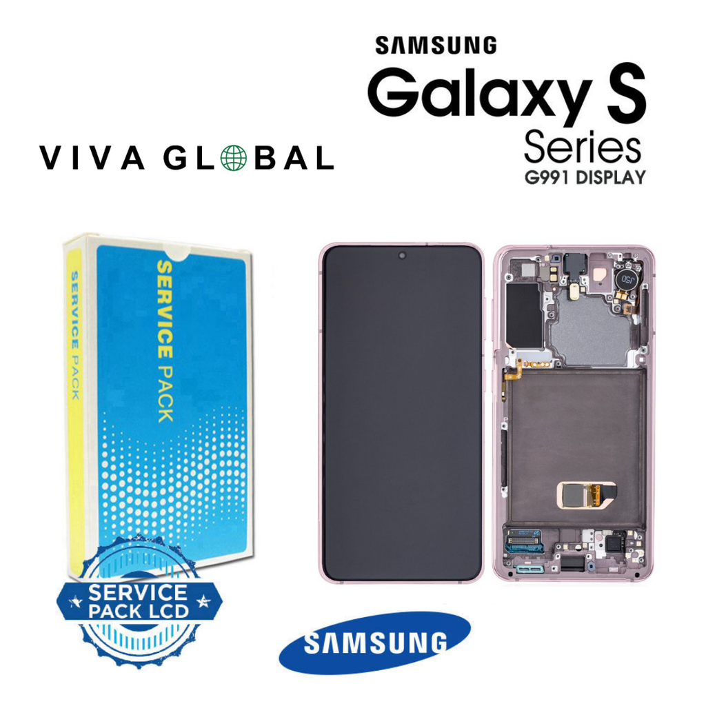 SAMSUNG ORIGINAL SERVICE PACK LCD WITH FRAME S21 2020 5G GH82-24716B GH82-24718B GH82-24545B VIOLET COLOR