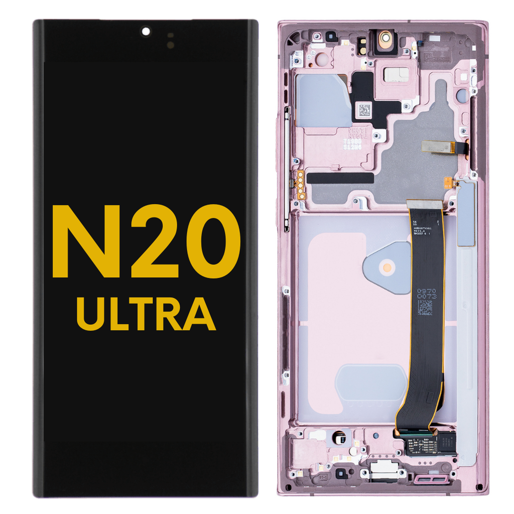 OLED LCD ASSEMBLY WITH FRAME COMPATIBLE FOR SAMSUNG NOTE 20 ULTRA N986 PREMIUM BRONZE COLOR