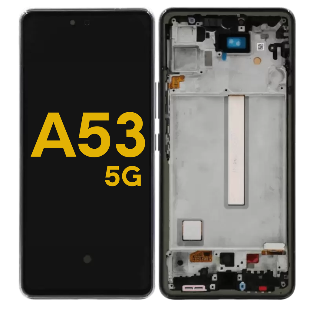 OLED BIG LCD ASSEMBLY WITH FRAME COMPATIBLE FOR SAMSUNG A53 A536 5G 2020 PREIMIUM BLACK COLOR