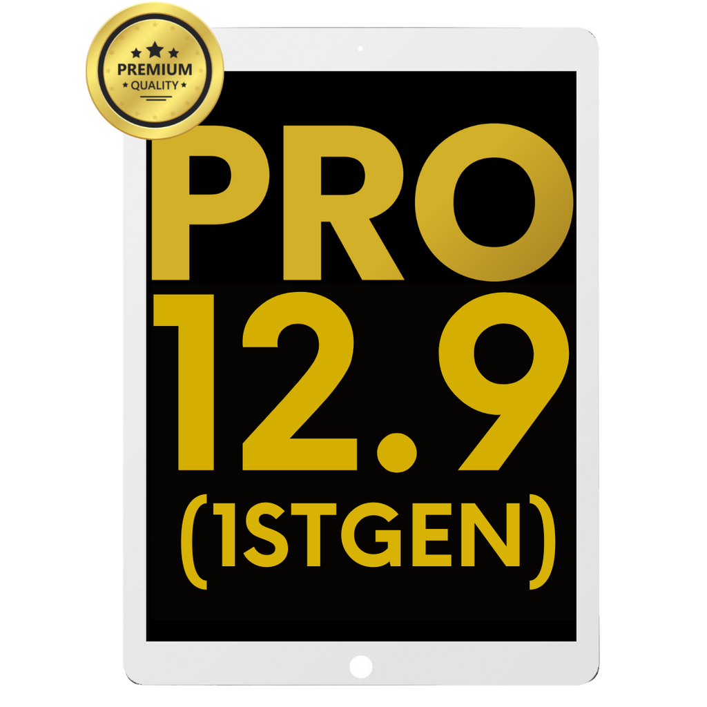 LCD ASSEMBLY WITH DIGITIZER & DAUGHTER BOARD FLEX PRE INSTALLED COMPATIBLE FOR IPAD PRO 12.9'' 1ST GEN 2015 A1652 PREMIUM WHITE COLOR