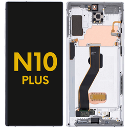 [N10P-LCD-SILVER-F-PREMIUM] OLED LCD ASSEMBLY WITH FRAME COMPATIBLE FOR SAMSUNG NOTE 10 PLUS N975 PREMIUM SILVER COLOR