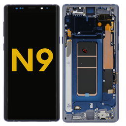 [N9-LCD-LIGHTBLUE-F-PREMIUM] OLED LCD ASSEMBLY WITH FRAME COMPATIBLE FOR SAMSUNG NOTE 9 N960 PREMIUM LIGHT-BLUE COLOR