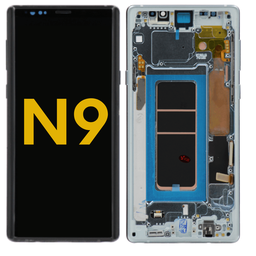 [N9-LCD-SILVER-F-PREMIUM] OLED LCD ASSEMBLY WITH FRAME COMPATIBLE FOR SAMSUNG NOTE 9 N960 PREMIUM SILVER COLOR
