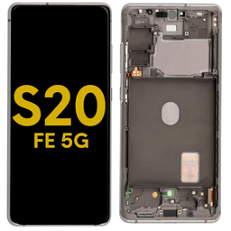 [S20FE-LCD-W-F-PREMIUM] OLED LCD ASSEMBLY WITH FRAME COMPATIBLE FOR SAMSUNG S20 FE G780 PREMIUM WHITE COLOR