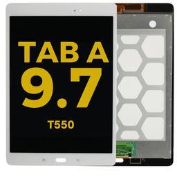 [T550-LCD-W-COMPLETE-PREMIUM] LCD ASSEMBLY WITH FRAME (COMPLETE) COMPATIBLE FOR SAMSUNG TAB A 9.7" T550 T551 T555 PREMIUM WHITE COLOR