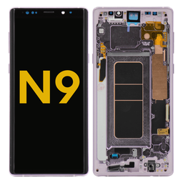 [N9-LCD-PURPLE-F-PREMIUM] OLED LCD ASSEMBLY WITH FRAME COMPATIBLE FOR SAMSUNG NOTE 9 N960 PREMIUM PURPLE COLOR