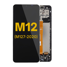 [M12-LCD-B-F-PREMIUM] OLED LCD ASSEMBLY WITH FRAME COMPATIBLE FOR SAMSUNG M12 M127 2020 A12 A125 ALL COLORS PREMIUM