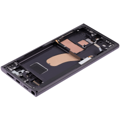 OLED LCD ASSEMBLY WITH FRAME COMPATIBLE FOR SAMSUNG S23 ULTRA BLACK A+ AFTERMARKET
