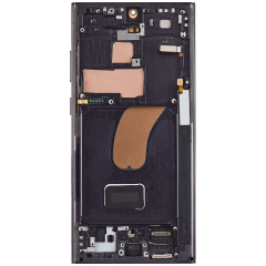 OLED LCD ASSEMBLY WITH FRAME COMPATIBLE FOR SAMSUNG S23 ULTRA BLACK A+ AFTERMARKET