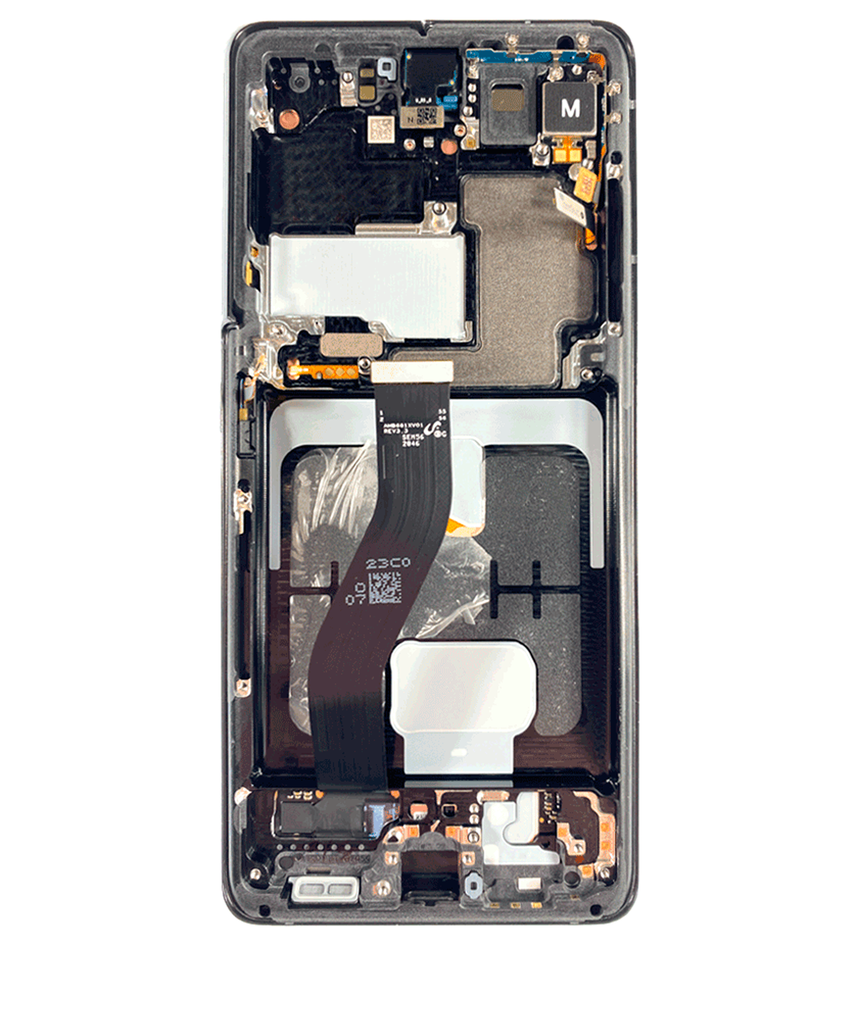 OLED LCD ASSEMBLY WITH FRAME COMPATIBLE FOR SAMSUNG S21 ULTRA BLACK A+ AFTERMARKET