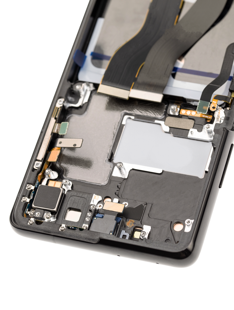 OLED LCD ASSEMBLY WITH FRAME COMPATIBLE FOR SAMSUNG S21 ULTRA BLACK A+ AFTERMARKET