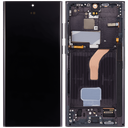 OLED LCD ASSEMBLY WITH FRAME COMPATIBLE FOR SAMSUNG S22 ULTRA BLACK A+ AFTERMARKET