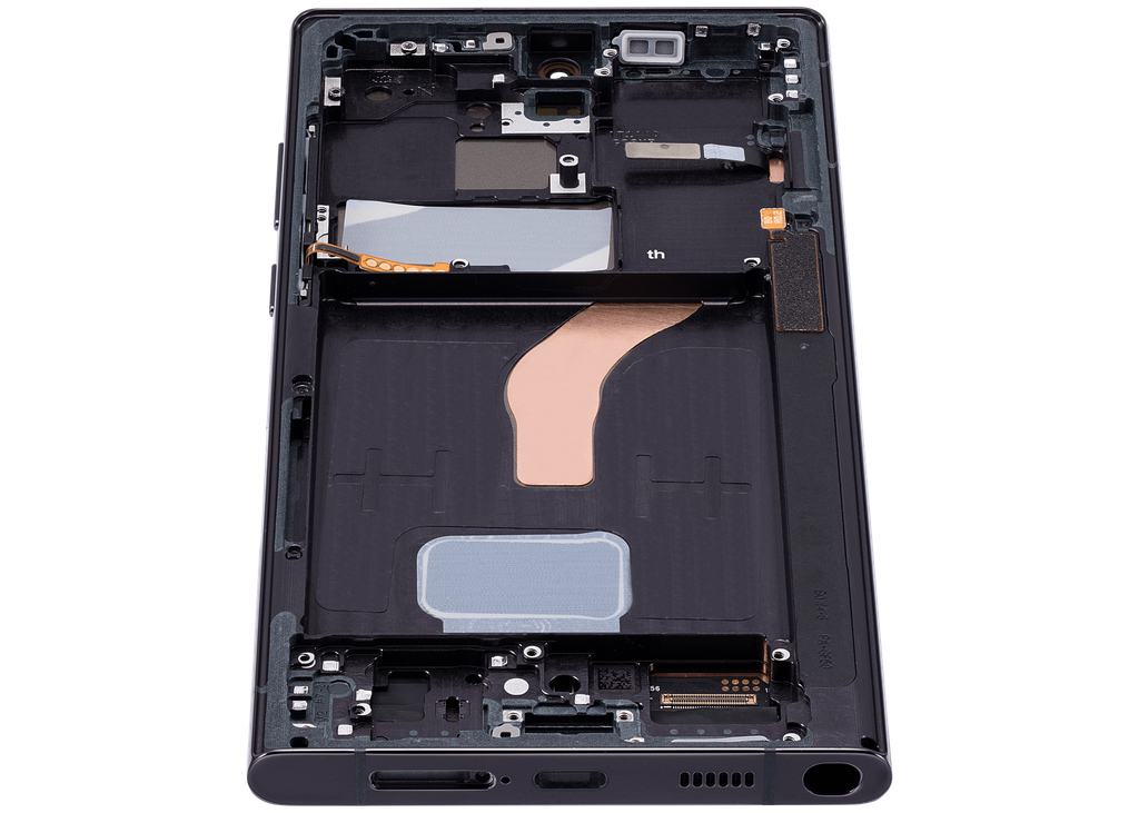 OLED LCD ASSEMBLY WITH FRAME COMPATIBLE FOR SAMSUNG S22 ULTRA BLACK A+ AFTERMARKET
