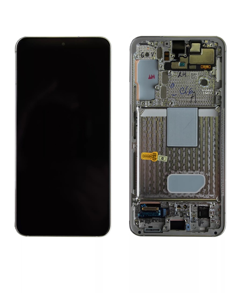 OLED LCD ASSEMBLY WITH FRAME COMPATIBLE FOR SAMSUNG S22 5G PREMIUM WHITE COLOR