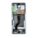 OLED LCD ASSEMBLY WITH FRAME COMPATIBLE FOR SAMSUNG S20 PLUS A+ GRAY COLOR