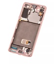 OLED LCD ASSEMBLY WITH FRAME COMPATIBLE FOR SAMSUNG S21 5G A+ PINK COLOR