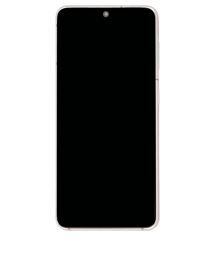OLED LCD ASSEMBLY WITH FRAME COMPATIBLE FOR SAMSUNG S21 5G A+ SILVER COLOR