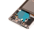 OLED LCD ASSEMBLY WITH FRAME COMPATIBLE FOR SAMSUNG S21 5G A+ SILVER COLOR