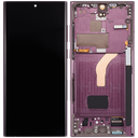 OLED LCD ASSEMBLY WITH FRAME COMPATIBLE FOR SAMSUNG S22 ULTRA 5G A+ BURGENDY COLOR