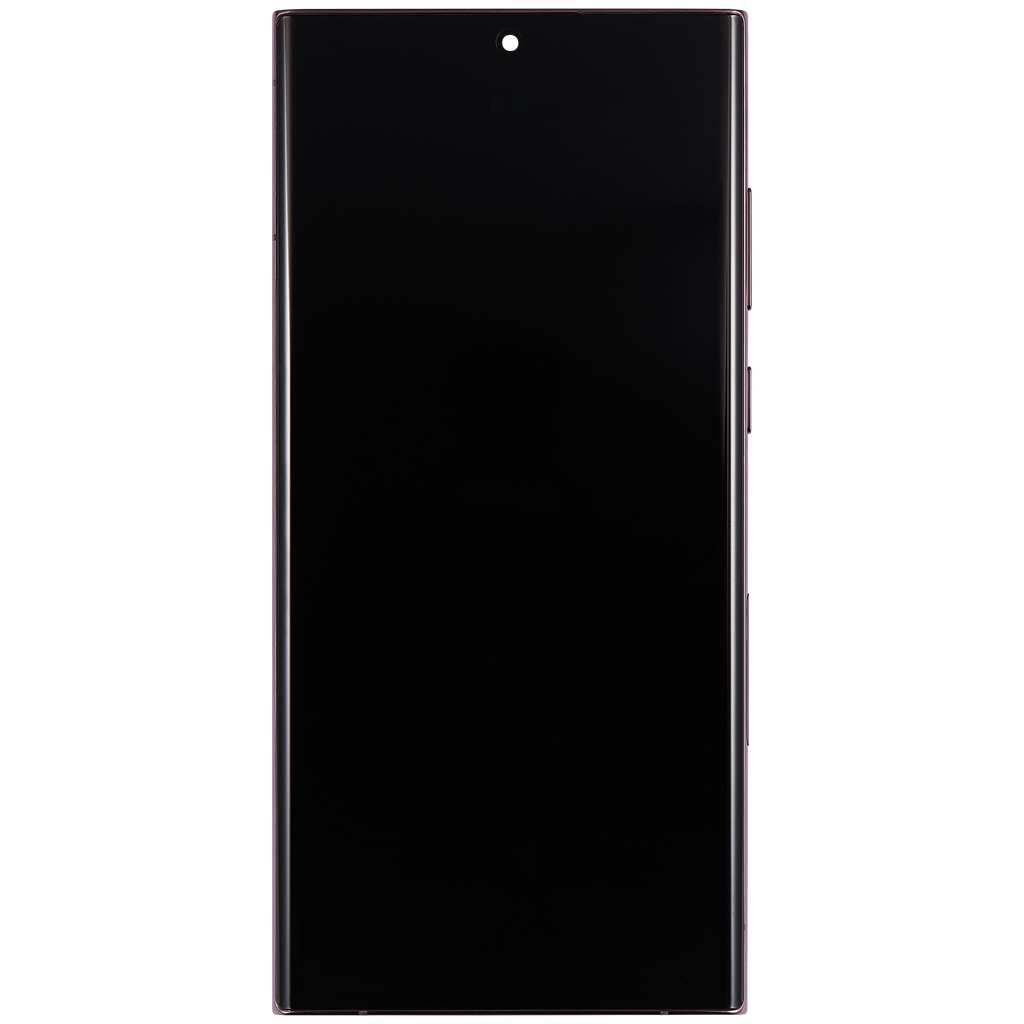 OLED LCD ASSEMBLY WITH FRAME COMPATIBLE FOR SAMSUNG S22 ULTRA 5G A+ BURGENDY COLOR
