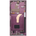 OLED LCD ASSEMBLY WITH FRAME COMPATIBLE FOR SAMSUNG S22 ULTRA 5G A+ BURGENDY COLOR