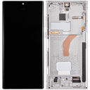 OLED LCD ASSEMBLY WITH FRAME COMPATIBLE FOR SAMSUNG S22 ULTRA 5G A+ WHITE COLOR