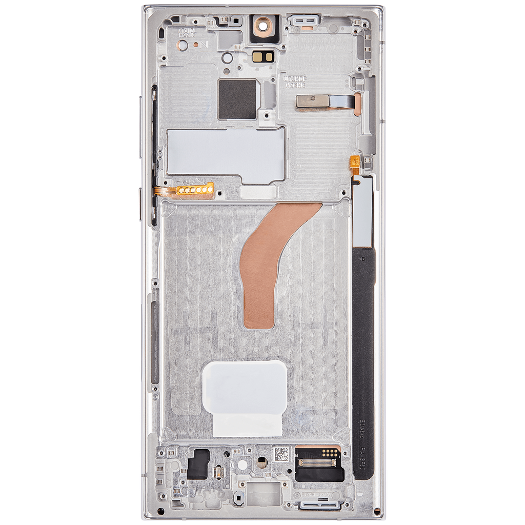 OLED LCD ASSEMBLY WITH FRAME COMPATIBLE FOR SAMSUNG S22 ULTRA 5G A+ WHITE COLOR