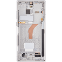 OLED LCD ASSEMBLY WITH FRAME COMPATIBLE FOR SAMSUNG S22 ULTRA 5G A+ WHITE COLOR