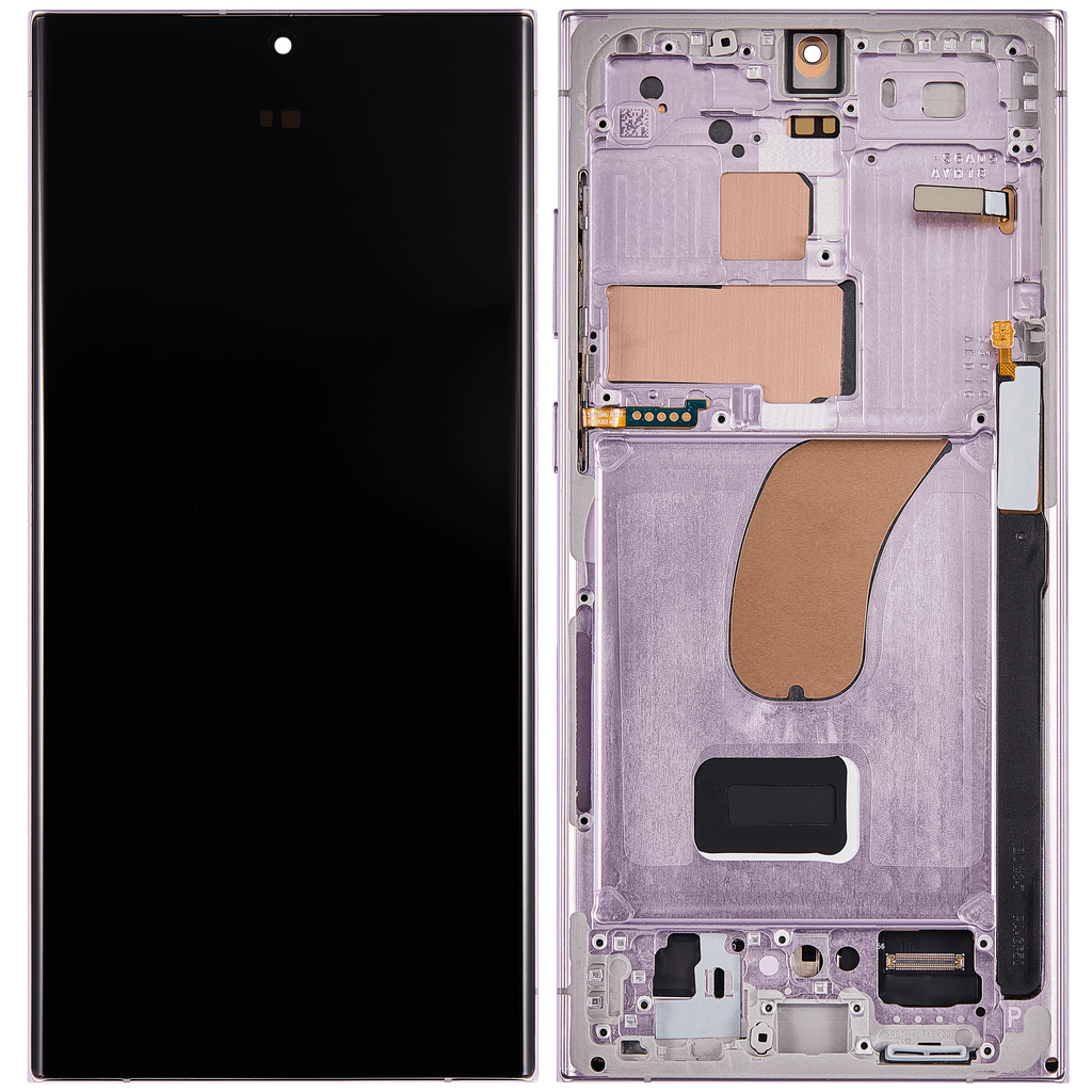 OLED LCD ASSEMBLY WITH FRAME COMPATIBLE FOR SAMSUNG S23 ULTRA 5G A+ LAVANDER COLOR