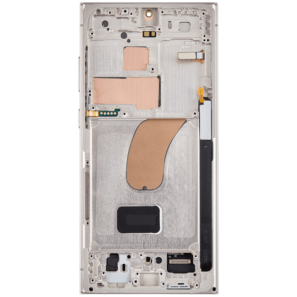OLED LCD ASSEMBLY WITH FRAME COMPATIBLE FOR SAMSUNG S23 ULTRA 5G A+ CREAM COLOR
