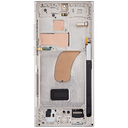 OLED LCD ASSEMBLY WITH FRAME COMPATIBLE FOR SAMSUNG S23 ULTRA 5G A+ CREAM COLOR