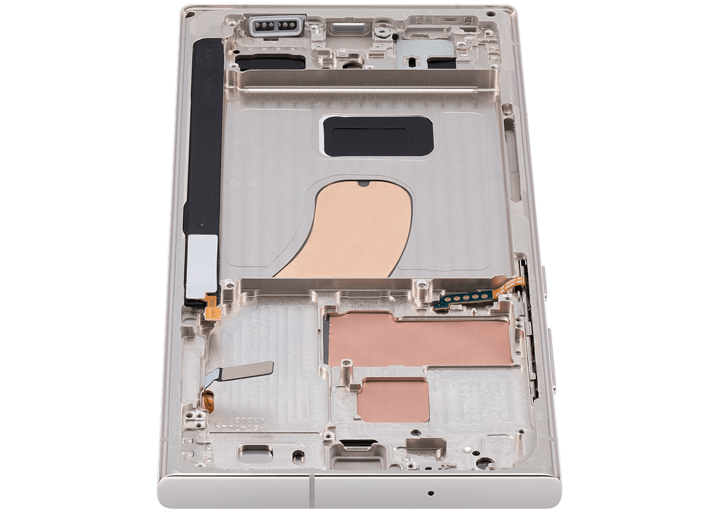 OLED LCD ASSEMBLY WITH FRAME COMPATIBLE FOR SAMSUNG S23 ULTRA 5G A+ CREAM COLOR