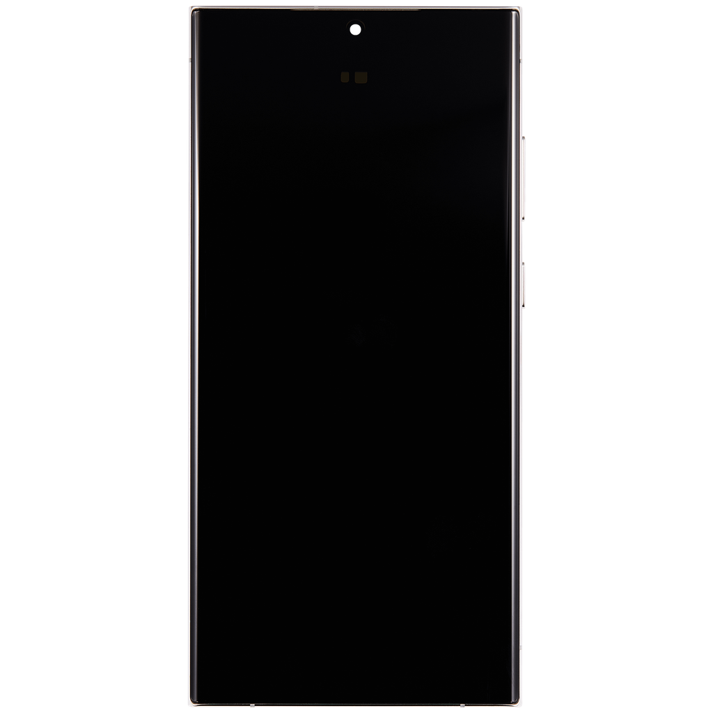 OLED LCD ASSEMBLY WITH FRAME COMPATIBLE FOR SAMSUNG S23 ULTRA 5G A+ CREAM COLOR