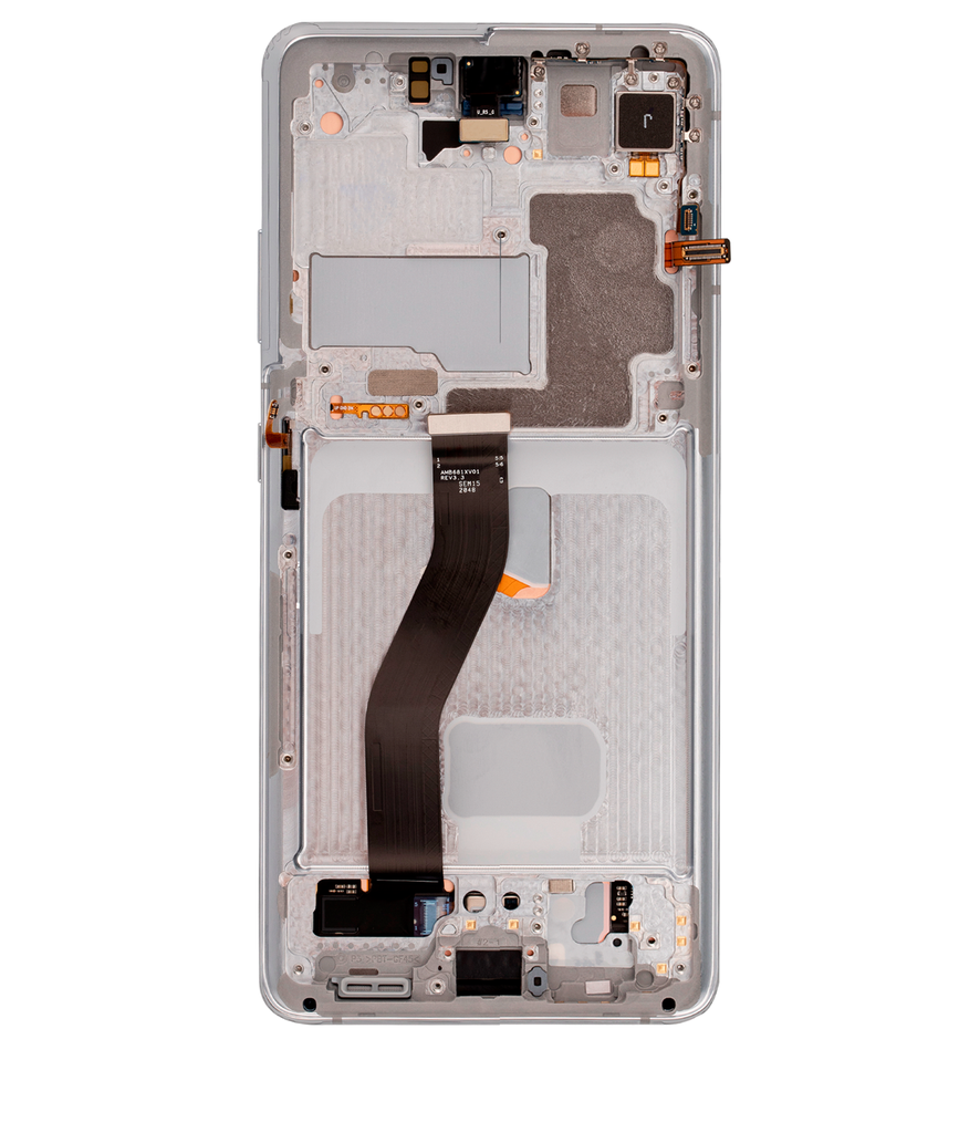 OLED LCD ASSEMBLY WITH FRAME COMPATIBLE FOR SAMSUNG S21 ULTRA A+ SILVER COLOR