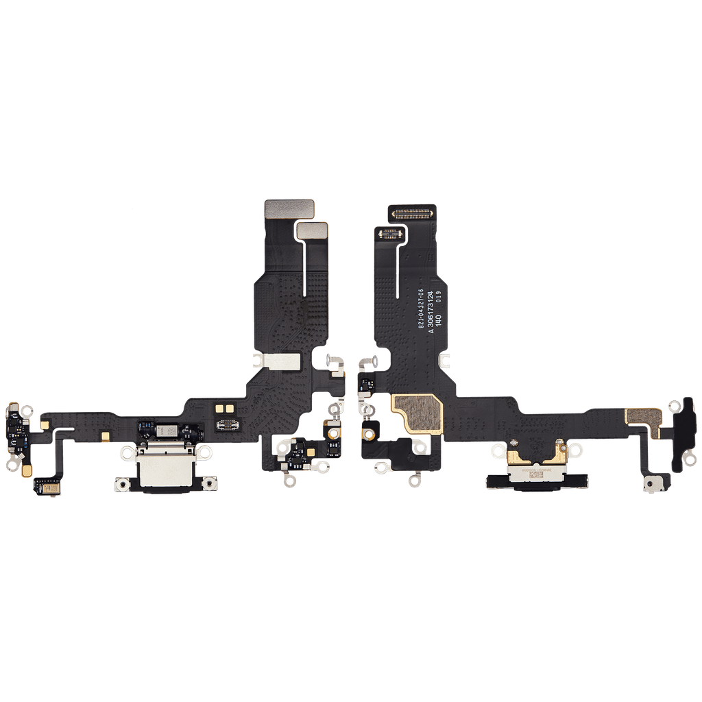 CHARGING PORT FLEX CABLE COMPATIBLE FOR IPHONE 15 BLACK PREMIUM