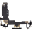 CHARGING PORT FLEX CABLE COMPATIBLE FOR IPHONE 15 BLACK PREMIUM