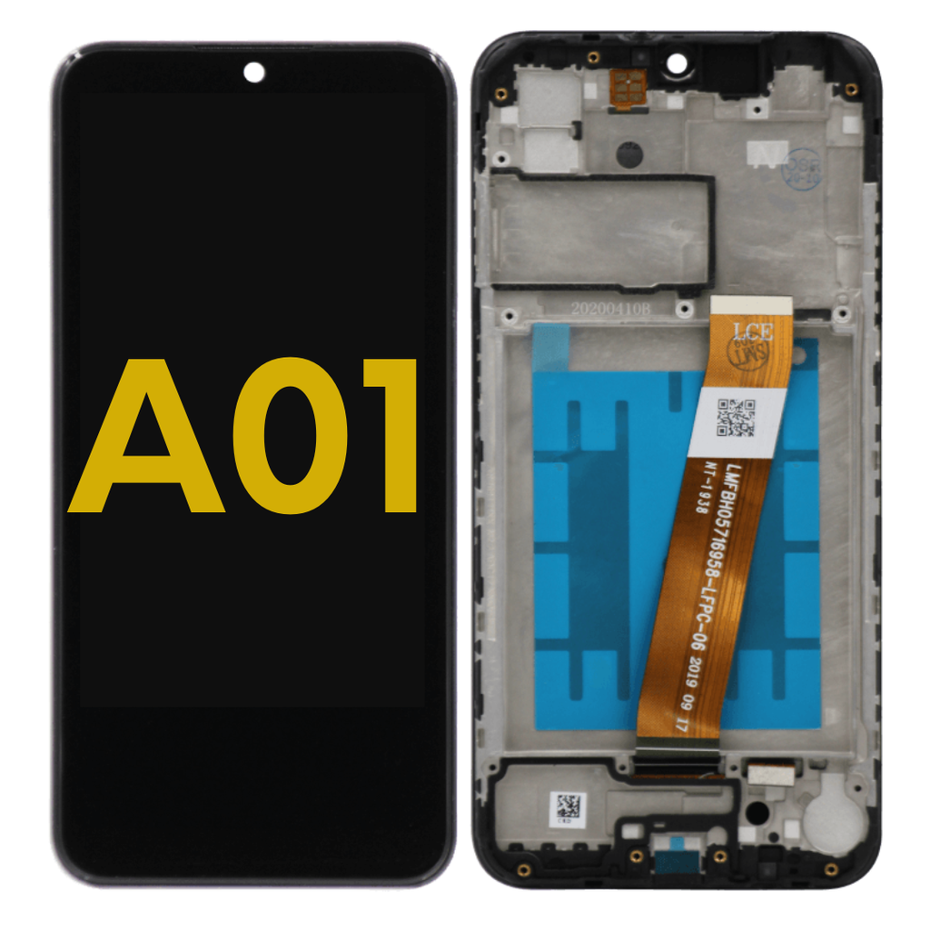 LCD ASSEMBLY WITH FRAME COMPATIBLE FOR SAMSUNG A01 M SUFFIX PREMIUM ALL COLORS