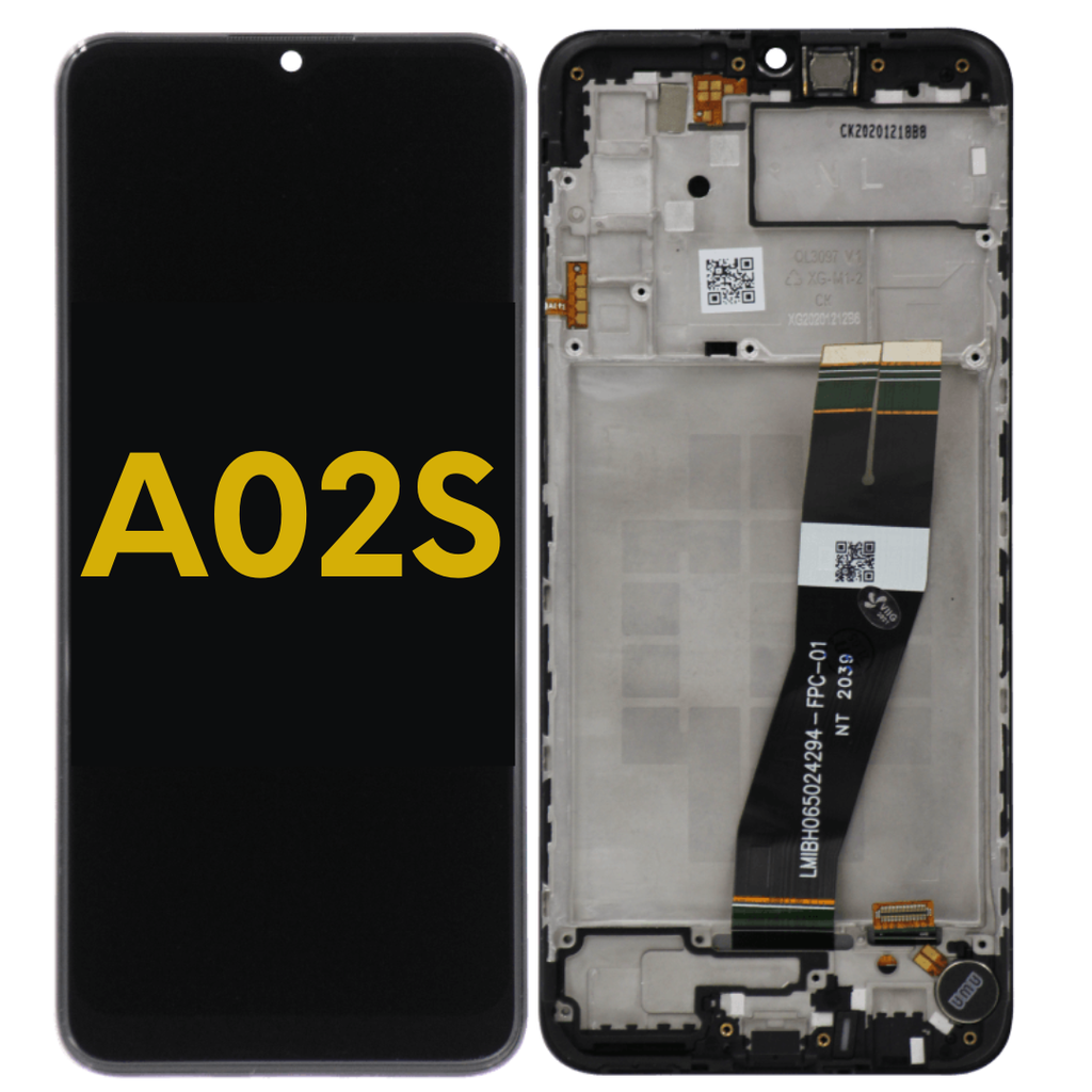 LCD ASSEMBLY WITH FRAME COMPATABILE FOR SAMSUNG A02S US VERSION ALSO REPLACES M02S PREMIUM ALL COLORS