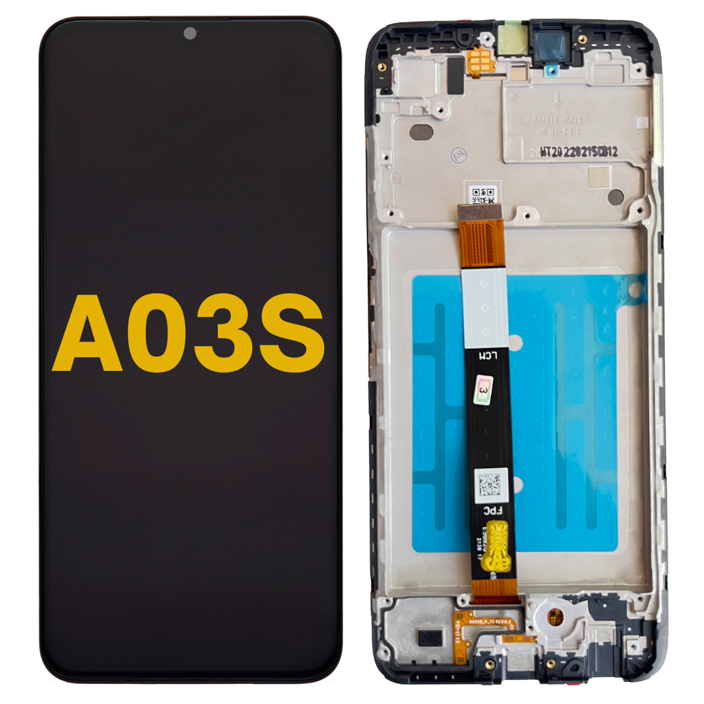 LCD ASSEMBLY WITH FRAME COMPATIBLE  FOR SAMSUNG A03S A037U M03S US VERSION PREMIUM ALL COLORS