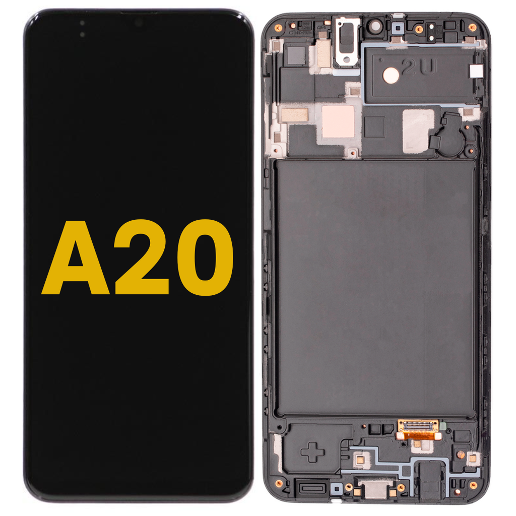 OLED LCD ASSEMBLY WITH FRAME COMPATIBLE FOR SAMSUNG FOR A20 A205U US VERSION PREMIUM ALL COLORS