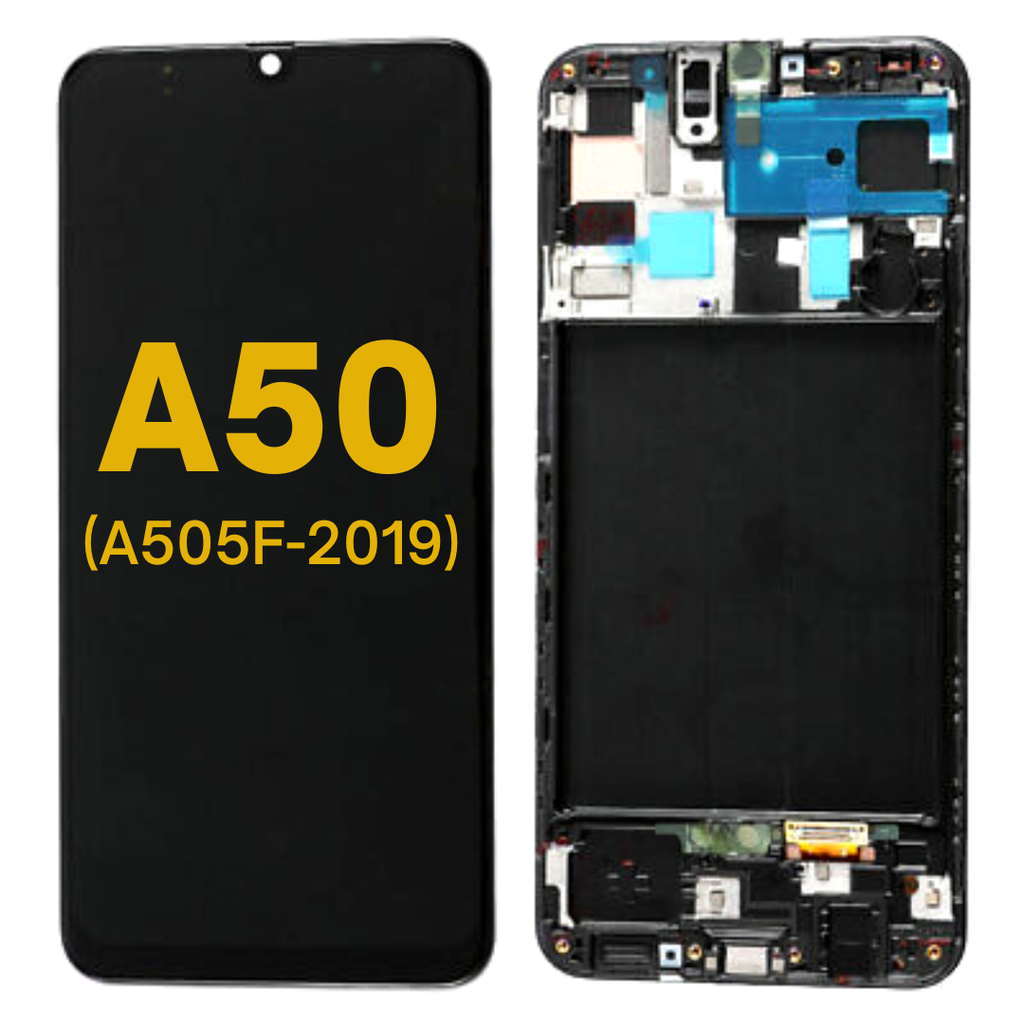 OLED LCD ASSEMBLY WITH FRAME COMPATIBLE FOR A50 A505 2019 INTERNATIONAL VERSION PREMIUM ALL COLORS