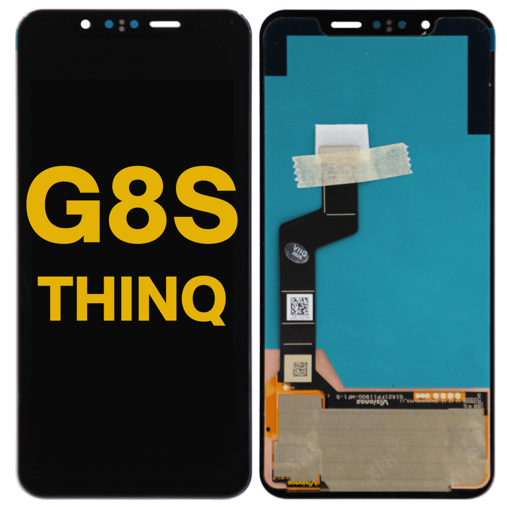 LCD ASSEMBLY WITHOUT FRAME COMPATIBLE FOR LG 8S THINQ PREMIUM BLACK COLOR