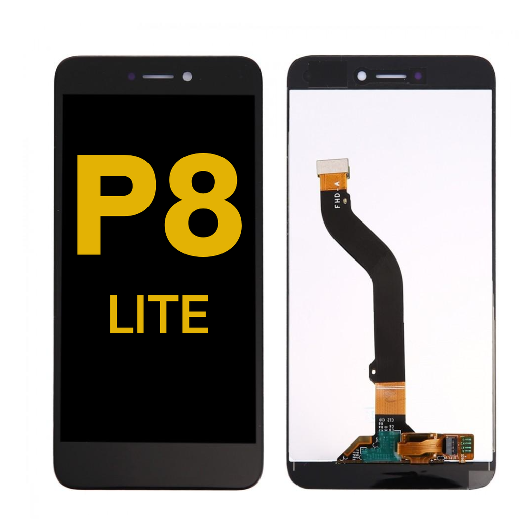 LCD ASSEMBLY WITHOUT FRAME COMPATIBLE FOR HUAWEI 8 P LITE PREMIUM BLACK COLOR