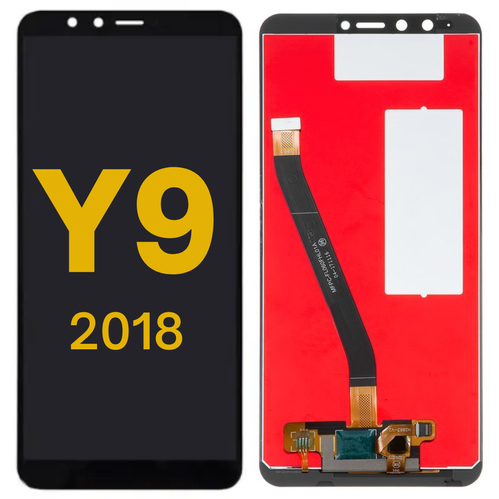 LCD ASSEMBLY WITHOUT FRAME COMPATIBLE FOR HUAWEI Y9 2018 PREMIUM BLACK COLOR