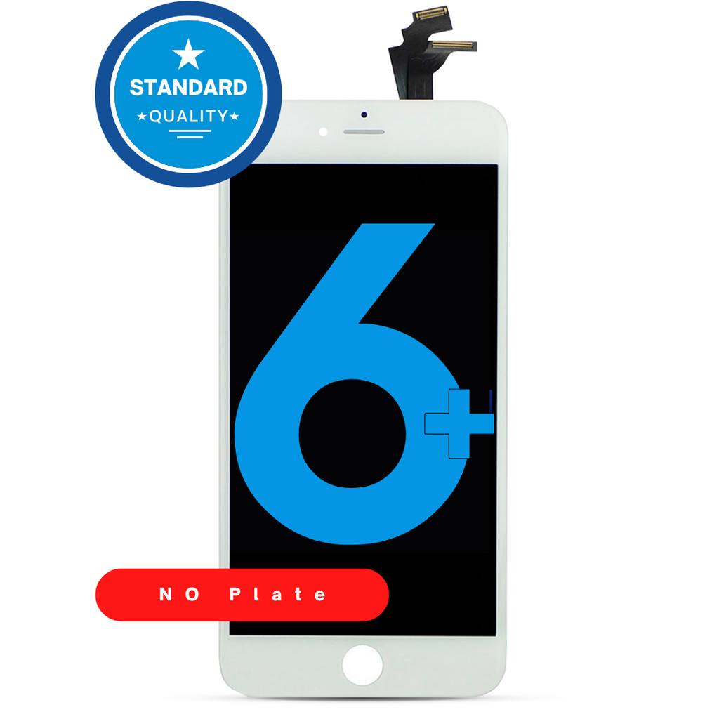 LCD ASSEMBLY (WITHOUT) STEEL PLATE COMPATIBLE FOR IPHONE 6 PLUS WHITE STANDARD
