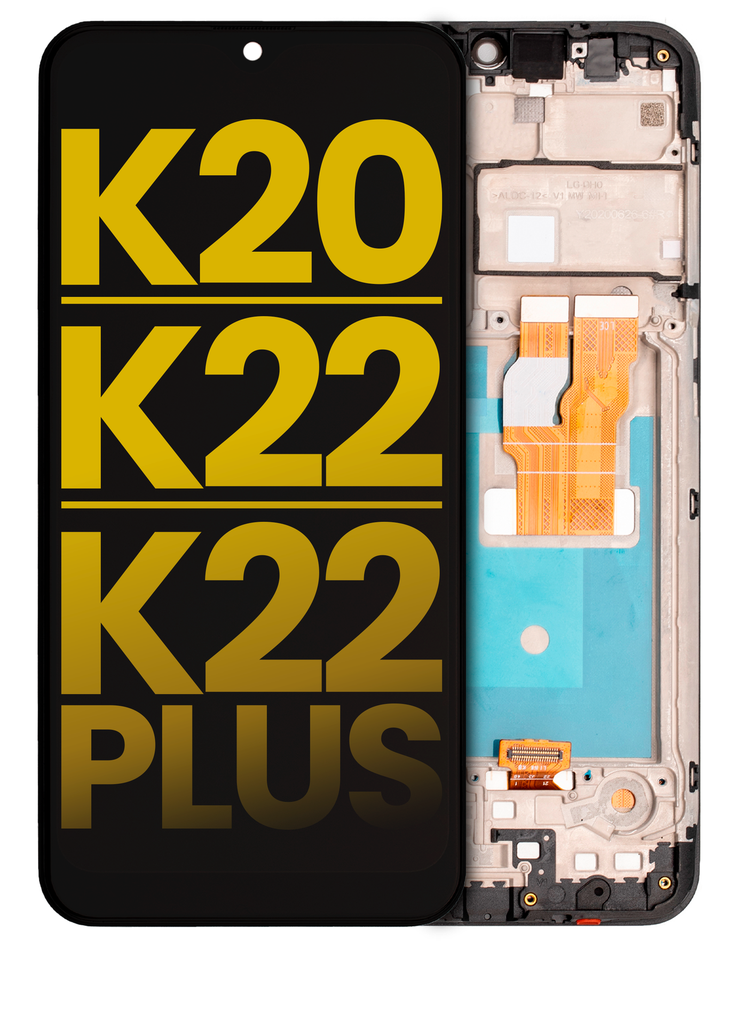 LCD ASSEMBLY WITHOUT FRAME COMPATIBLE FOR LG K22 2020 K22 K20-2020 K22 PLUS K220 K22 PLUS 2020 PREMIUM BLACK COLOR